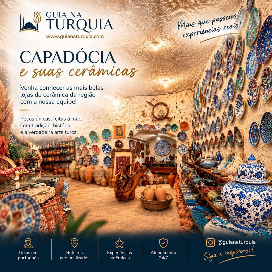 Cerâmicas da Capadócia — galeria em caverna