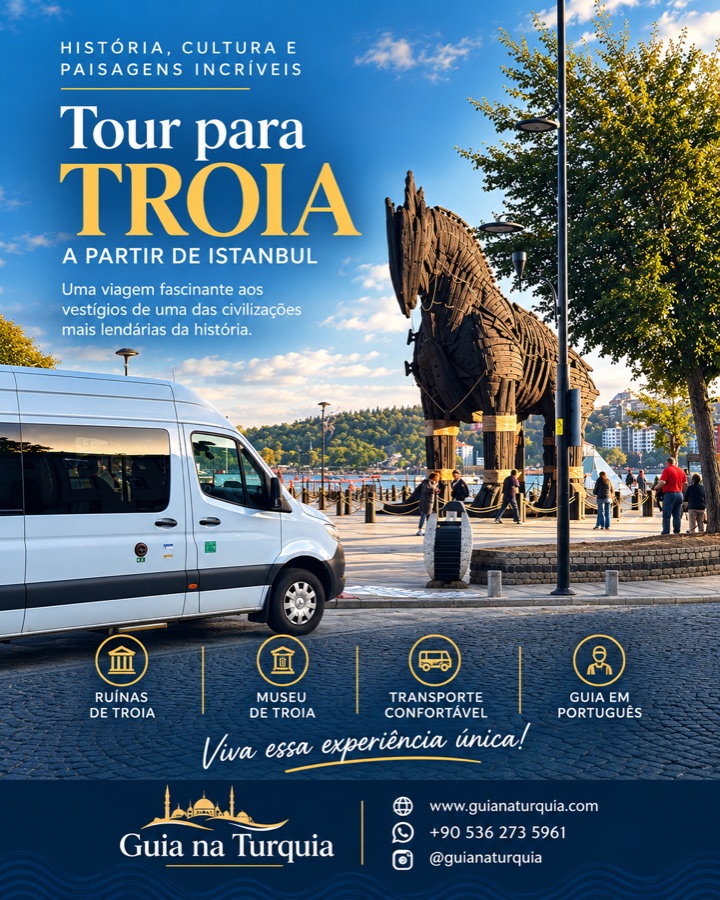 Tour para Tróia a partir de Istambul — ruínas de Tróia, museu, transporte confortável e guia em português